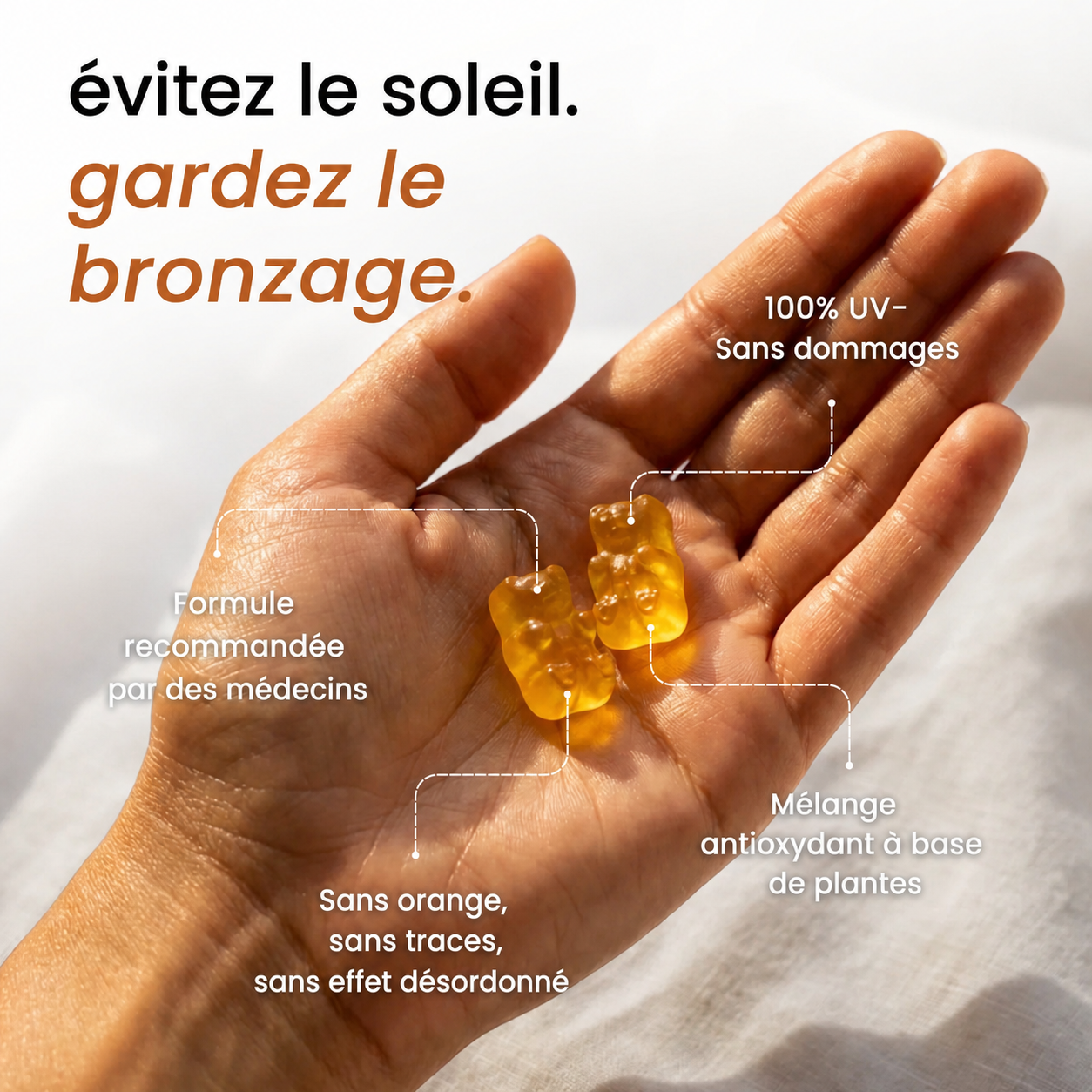 Gominolas bronceadoras